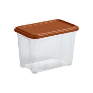 Lot de 5 bo&icirc;tes de rangement Tontarelli Combi Box 4,6 L couvercle terracotta