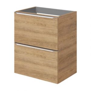 Meuble sous vasque suspendu faible profondeur effet chêne l.50 x H.60 x P.36 cm, GoodHome Imandra