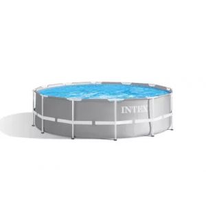 Piscine tubulaire ronde Intex Prism frame premium ø3,66 x h.0,99 m + bâche de protection incluse