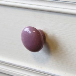 Bouton de meuble arrondi GoodHome Porcelaine Vras bleu &Oslash;3.2cm x p.2.5cm