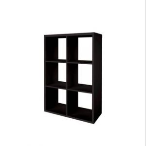 Étagère modulable 6 cubes GoodHome Mixxit noir