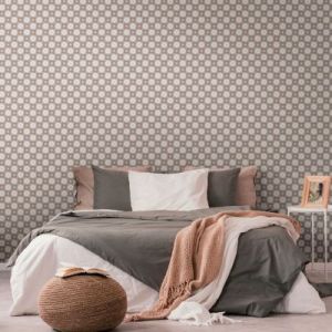 Papier peint intissé Heritage fleurs vintage gris bleuté, taupe l.1005 x l.53cm Lutèce