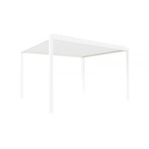 Pergola bioclimatique l.4,21 x H.2,5 x P.3,5m blanc manuelle aluminium Alumin'home Salto