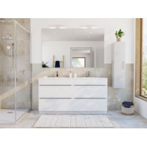 Carrelage sol et mur beige 20 x 20 cm Travertino pierre naturelle