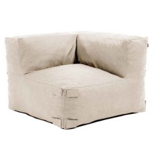 Fauteuil de jardin d'angle tissu polypropyl&egrave;ne olefin beige Oviala Mixi