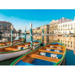 Toile imprimée ville de Sète Dada Art montée sur châssis bois en pin 60x80 cm