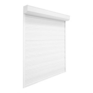 Volet roulant aluminium blanc - ouverture motorisée - Fortia - l.240 x H.200 cm