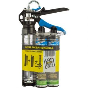 Kit 1 pistolet professionnel + 2 cartouches de scellement chimique polyester 280 ML