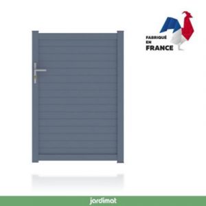 Portillon Jardimat aluminium Courtrai gris 7016 - 100 x h.146 cm