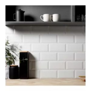 Fa&iuml;ence murale m&eacute;tro blanc mat L.15 x l.7,5 cm x &eacute;p.7,2 mm