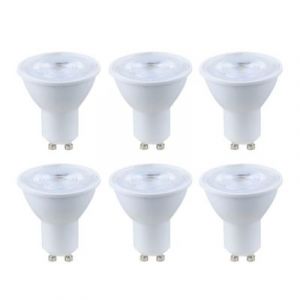Lot 6 ampoulesLED spot r&eacute;flecteur GU10 345lm 3.6W = 50W &Oslash;5cm Diall blanc neutre