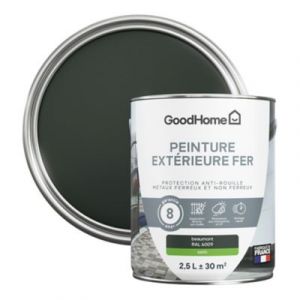 Peinture extérieure fer anti-rouille GoodHome RAL 6009 vert beaumont satin 2.5L