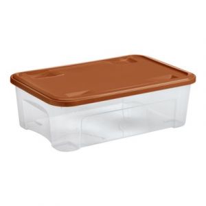 Lot de 3 boîtes de rangement Tontarelli Combi Box 29,5 L couvercle terracotta