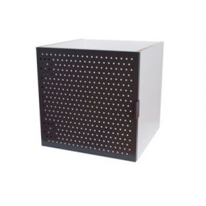 Bloc avec porte en métal pour étagère cube GoodHome Mixxit noir