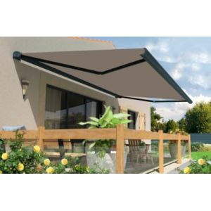 Store banne motoris&eacute; avec coffre int&eacute;gral Arizona S130 - armature grise - 4 x 3,5m Sunstyl