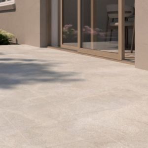 Carrelage sol extérieur beige effet pierre L.62 x l.31 cm x ép.7,4 mm - lot de 8, English Stone