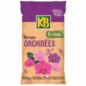 Terreau pour orchid&eacute;e sans tourbe 6L KB