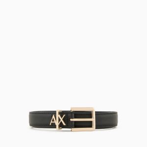 Ceinture femme en cuir noir