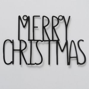 PANPAN PANNEAU METAL MERRY CHRISTMAS