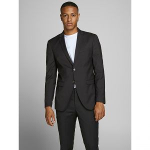 Blazer croisé Super Slim Fit Revers à encoche Noir