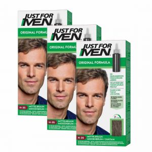 PACK 3 COLORATIONS CHEVEUX - Châtain-Just For Men