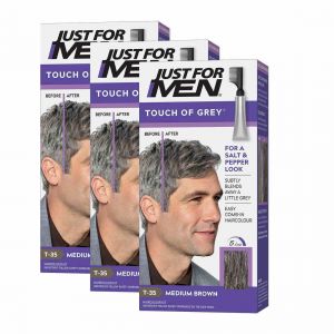 COLORATIONS CHEVEUX Gris Châtain - PACK 3-Just For Men