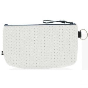 Pochette Julius PVC femme blanc perfor&eacute;