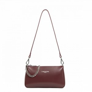 Sac trotteur Zippée Suave Even bordeaux en cuir