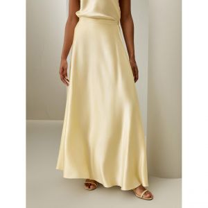 Jupe en amarante Golden Cocoon jaune doré