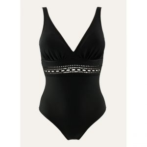 Maillot de bain une pièce sans armatures Janine Robin noir