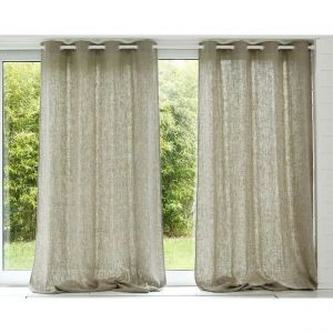 Rideau uni lin lav&eacute; qualit&eacute; lourde - Lin