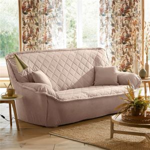 Housse de canapé en microfibre - Beige sable