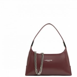 Sac à main bordeaux en cuir