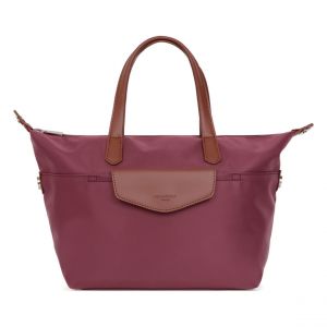 Sac cabas port&eacute; main violet en nylon Ivy