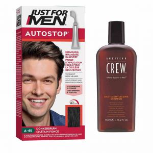 PACK AUTOSTOP & SHAMPOING Châtain Foncé - Coloration Cheveux Homme-Just For Men