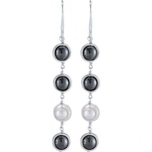Boucles d'Oreilles Jourdan CERES AMK029 - Boucles d'Oreilles En Argent et Hematite Jourdan Bijoux