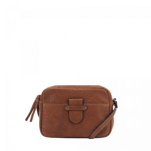 Sac porté travers avec bandoulière en Cuir - Camel CHABRAND