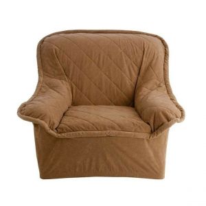 Housse de canapé en microfibre - Marron noisette