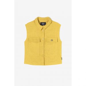 Veste sans manches en tweed ARLEY jaune Leah