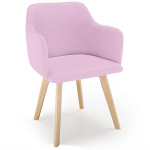 Chaise style scandinave Candy Tissu Rose