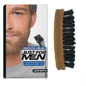 PACK COLORATION BARBE CHATAIN CLAIR ET BROSSE &Agrave; BARBE - Couleur naturelle-Just For Men