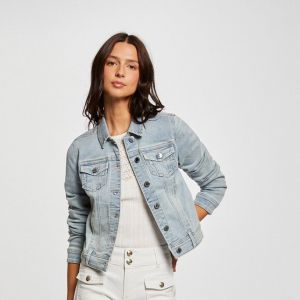 Veste denim basique bleu