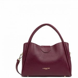 Sac à main bordeaux en cuir