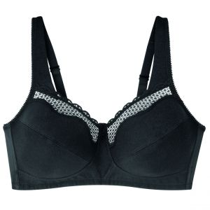 Soutien-gorge sans armatures noir-SOFT CUPS en coton