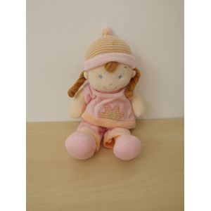 Doudou Fille Rose Fleur Mots D'enfants - Occasion