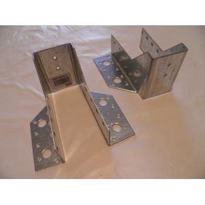 paire de connecteur charpente,Support U,Sabot de solive Simpson 300, int.51 H.125 Prof.84 épais.2mm - Occasion