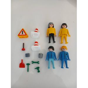Lot Vintage Playmobil 1974 - Chantier / Travaux Publics - Occasion