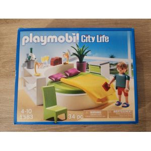 Playmobil 5583 - Chambre avec lit rond (2 verres) - Occasion