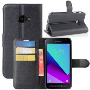 Coque Samsung Galaxy Xcover 4 / 4s, Etui Housse &Agrave; Rabat En Pu Cuir Flip Leather Case Cover Antichoc Portefeuille Protection Stand Coque Samsung Galaxy Xcover4 / 4s (Noir) - Occasion