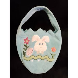 Sac en peluche bleu clair/color&eacute; gipsy. - Occasion